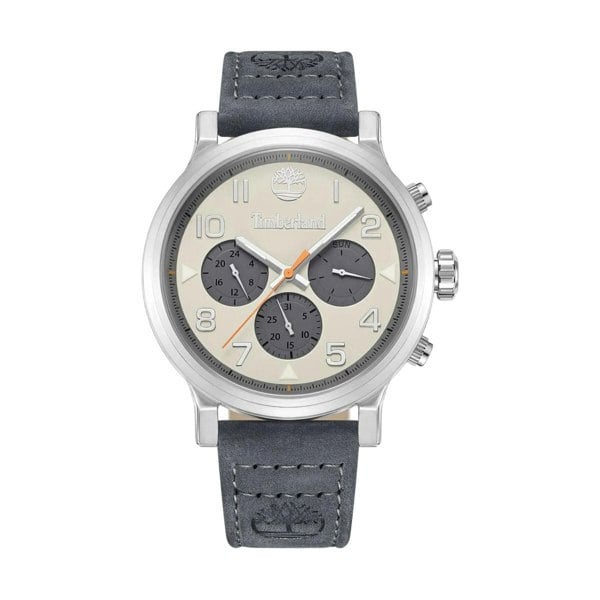 Timberland Unisex Adult Pancher Leather Multi-Functional Analogue Watch - Grey