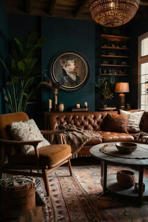 Exceptional Art Duke of Truffleton - Oxford round frame