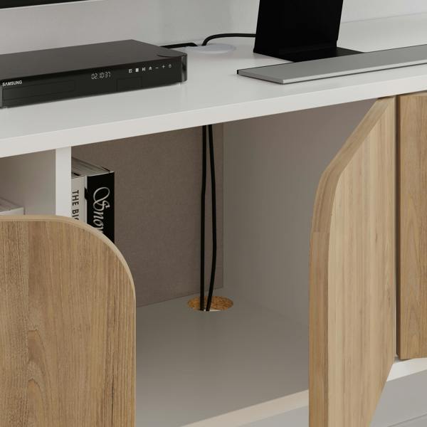 Decortie Spark Modern TV Unit Multimedia Centre with Storage Cabinet 180cm Width