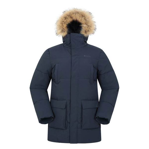 Mountain Warehouse Mens Fern Water Resistant Padded Parka - Navy - 