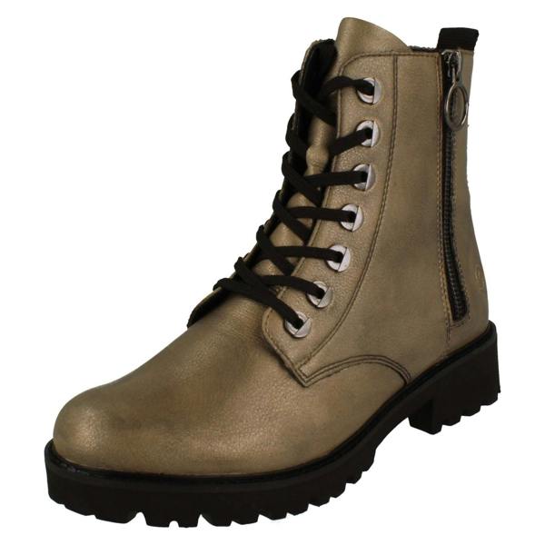 Remonte Ladies Remonte Zip & Lace Up Fastening Casual Ankle Boots D8671
