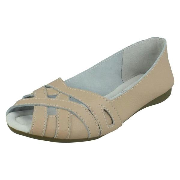 Down to Earth Ladies Down To Earth Peep Toe Casual Shoes F00328