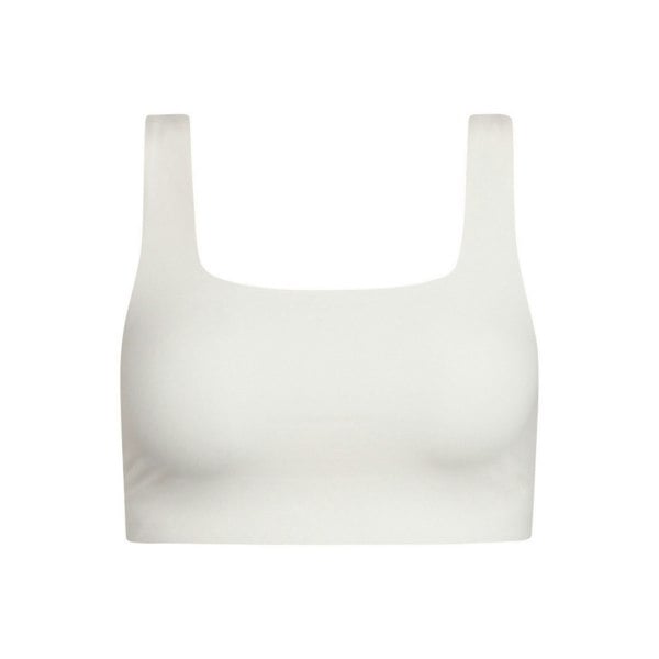 Girlfriend Collective Women's Tommy Cropped Square Neck Bra - Ivory