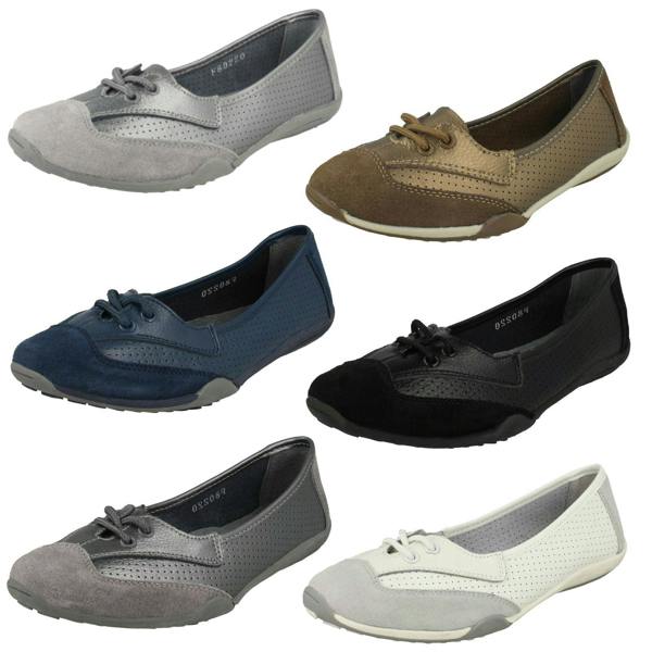 Down to Earth Ladies Down To Earth Flat Comfort Ballerinas