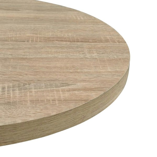 Berkfield Bistro Table MDF and Steel Round 60x75 cm Oak Colour