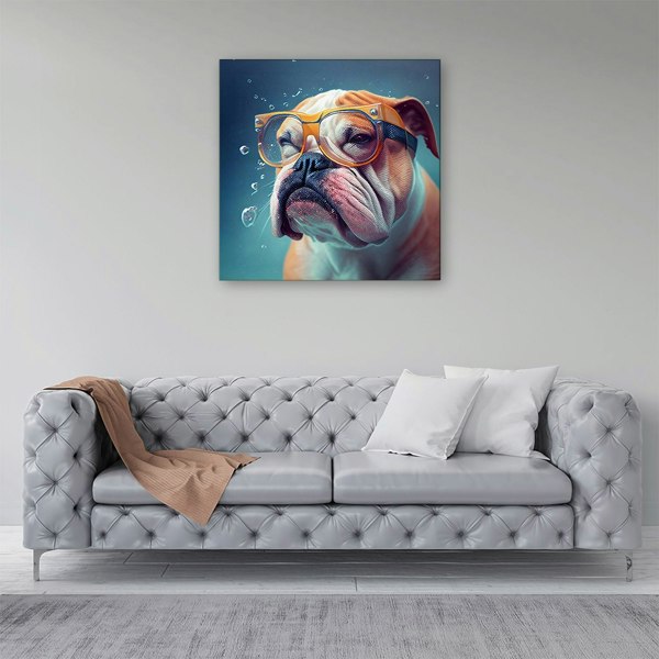 Warren Reed Bulldog Splash Art Canvas