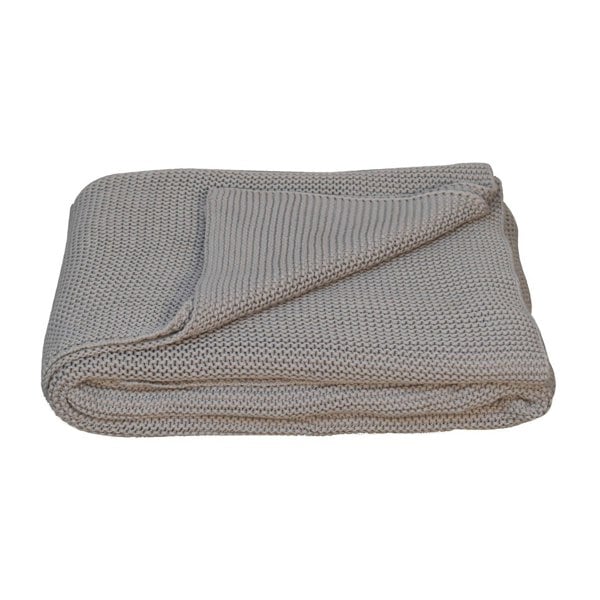 Artisan Furniture Double Grey Knitted Throw