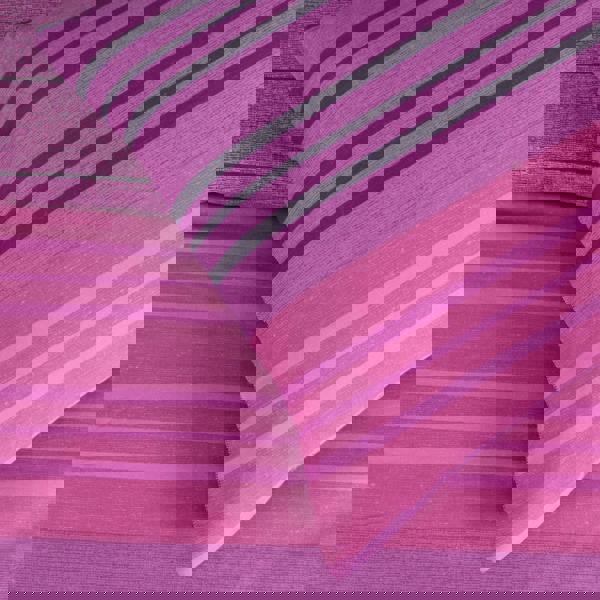 Smart Living Reversible Polycotton Textured Stripe Duvet Cover and Pillowcase Set - Purple