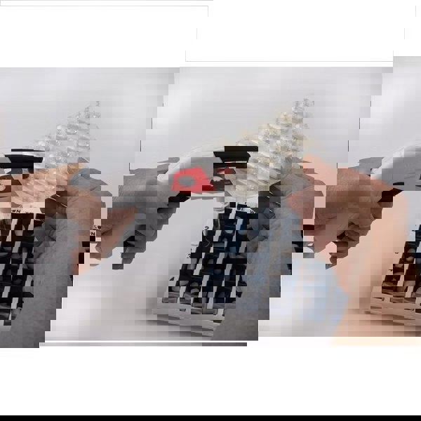 Pivotell Blue Weekly Pill Organiser - 7 Day (28 compartments / 4 doses a Day) Pill Storage with an Innovative Easy to Open Roller Shutter