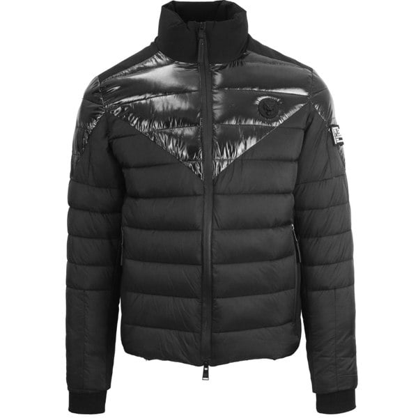 Plein Sport Plain Quilted Bomber Jacket - Black