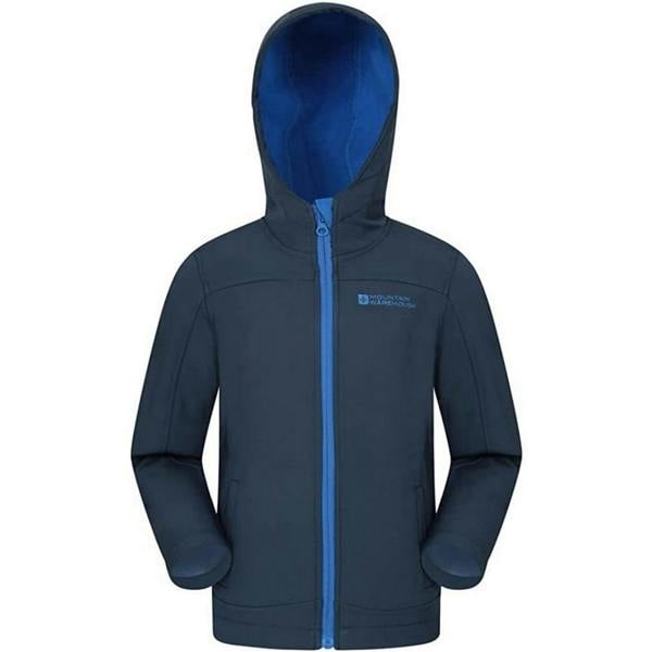 Mountain Warehouse Childrens/Kids Exodus Water Resistant Soft Shell Jacket - Navy