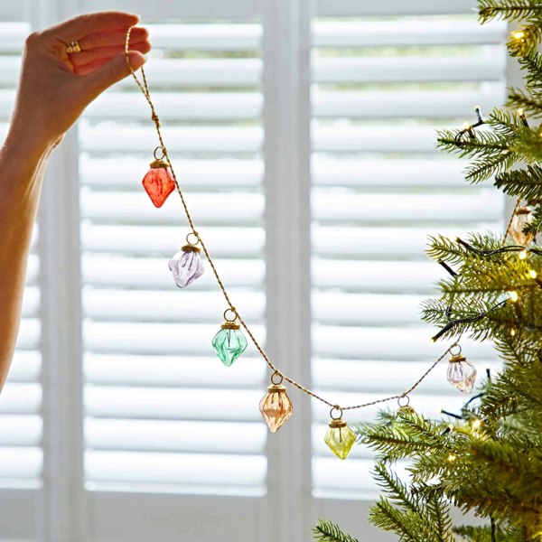 Paper High Mirai Pendent Coloured Recycled Glass Bauble Garland