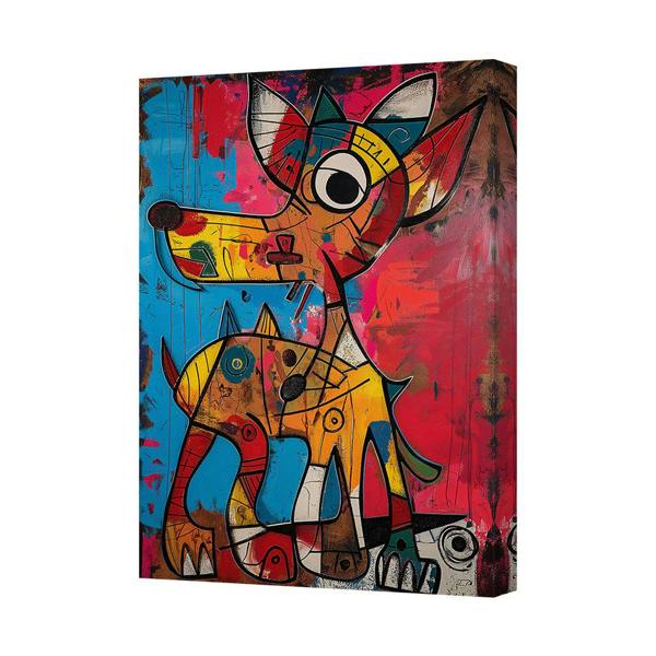 Benjamin Tate Design Handmade Colorful Abstract Animal Canvas Art Print For Modern Home Decor