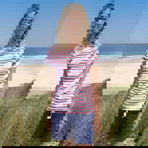 Lazy Jacks Women's Breton Top - Red