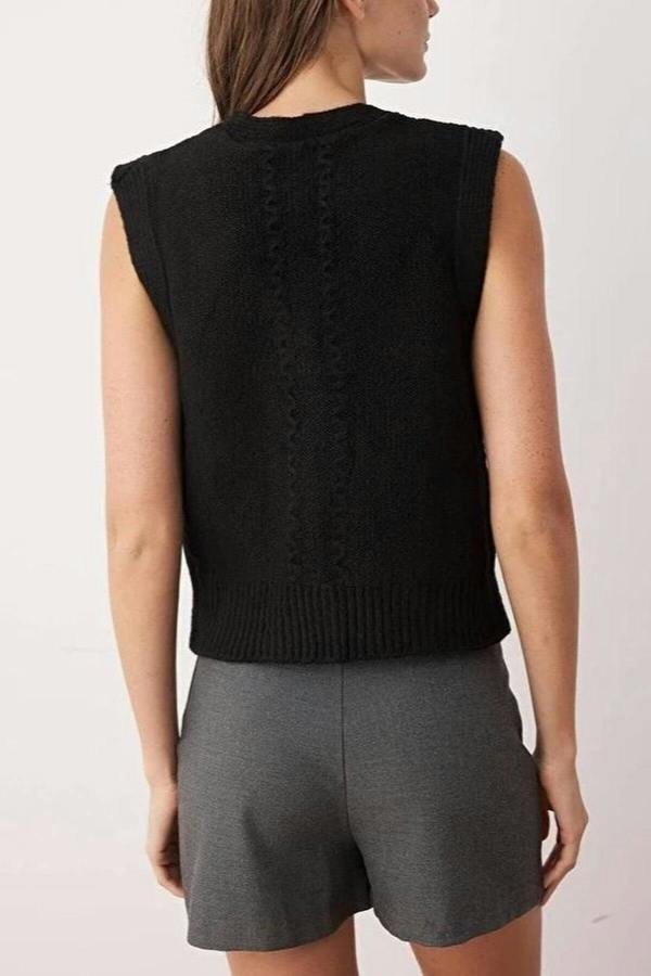 WOVCOR Soft Textured Knit Vest