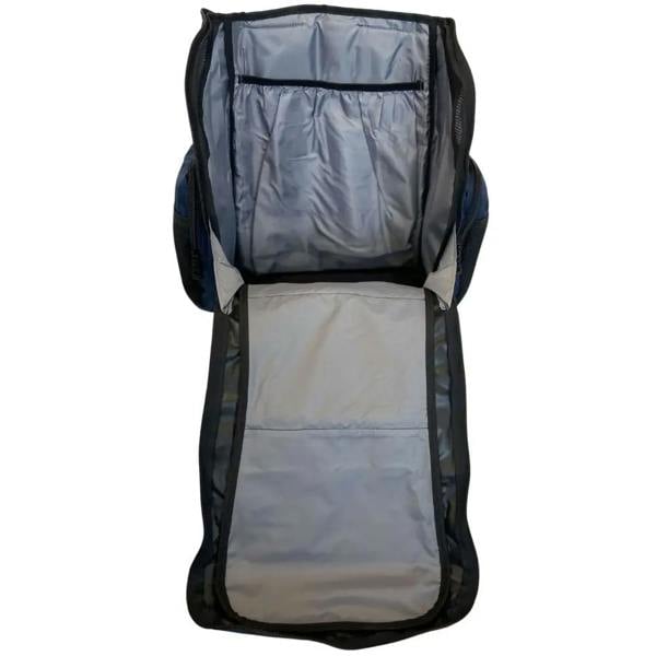 Navy Simply Swim Premium Backpack 40L with black mesh and silver lining