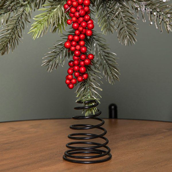 Samuel Alexander 33cm Christmas Tree Topper with Pinecones, Red Berries and Frosted Seasonal Foliage