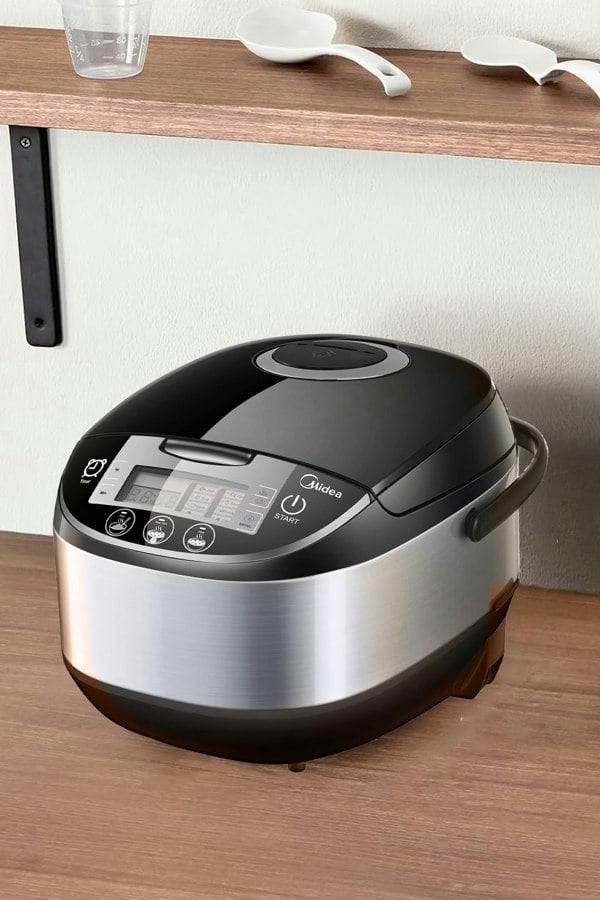 Living and Home Rice Cooker with Steamer, 10 cup, 5L, 11 Multicook Functions, LED display, Warmer, 24-hr Delay Timer, Fuzzy Logic, Removable Inner Pot