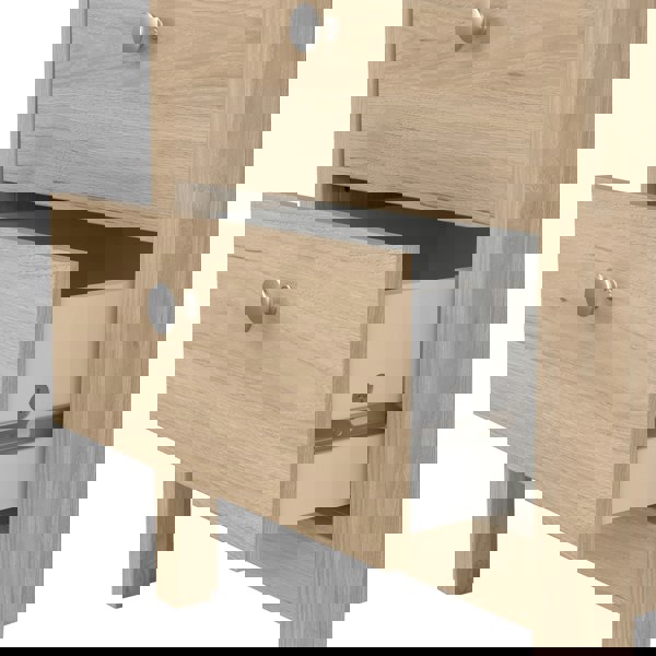 Furniture To Go Madrid Bedside Table 2 Drawers in Jackson Hickory Oak