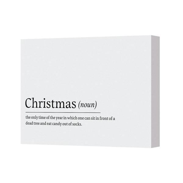 Benjamin Tate Design Christmas Canvas Print Quote Humor Wall Art 5591 Holiday Decor