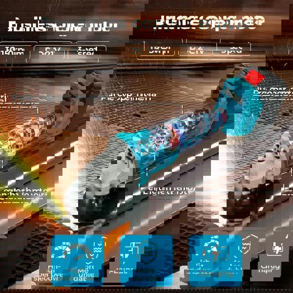 Traderight 125mm Electric Cordless Brushless Angle Grinder 21V 2x4.0Ah Battery