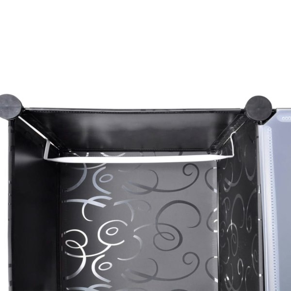 Berkfield Modular Cabinet 14 Compartments Black and White 37x146x180.5 cm