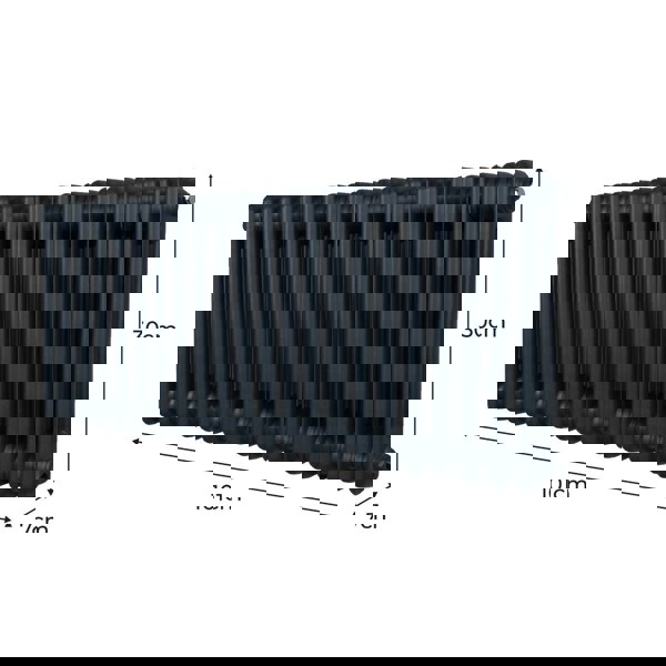 Monstershop Traditional 2 Column Radiator - 300 x 1012mm - Anthracite Grey