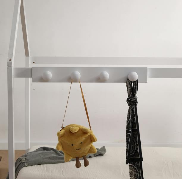 Mission TM Cabin Bed Coat Hooks - White & Grey - Midsleeper Peg Rail
