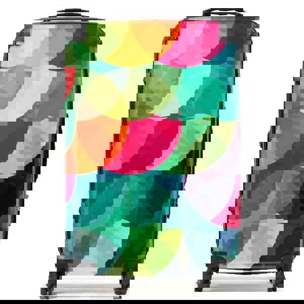 Warren Reed Colourful Grunge Circle Pattern Suitcase