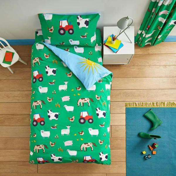 Farmyard Animals Blue Duvet Cover Set