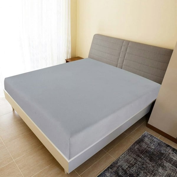 Berkfield Jersey Fitted Sheets 2 pcs Grey 160x200 cm Cotton
