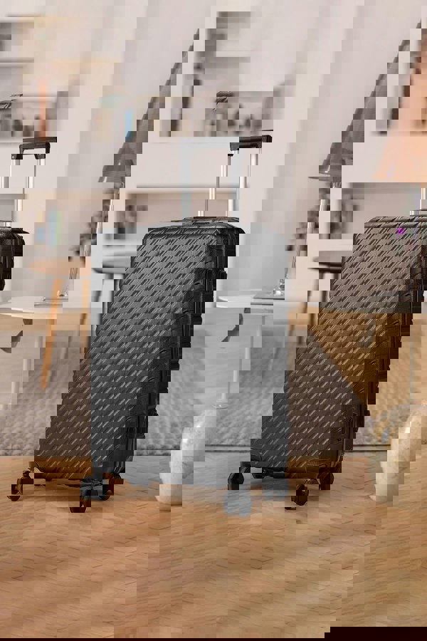 Living and Home Fashion Lightweight Hardside Travel Suitcase, 20" Black