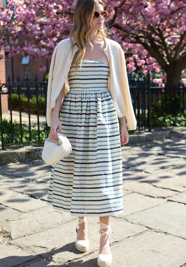 Regatta Sleeveless Bardot Neck Midi Dress In Multi - image 1