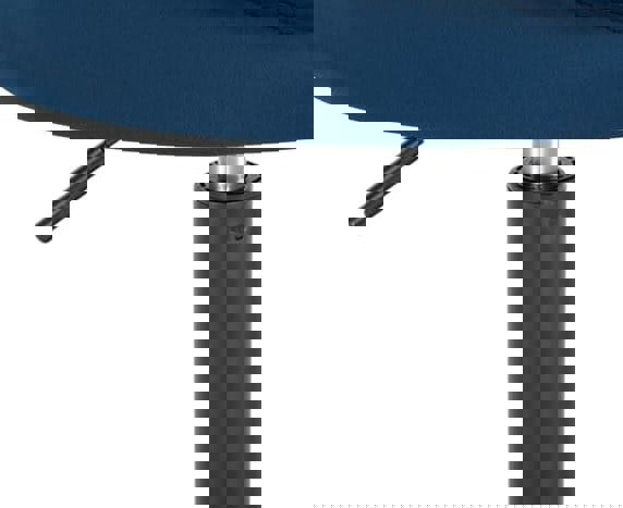 Modcraft Set of 2 Blue Velvet Swivel Bar Stools – Adjustable Dining Chairs with Backrest for Kitchen