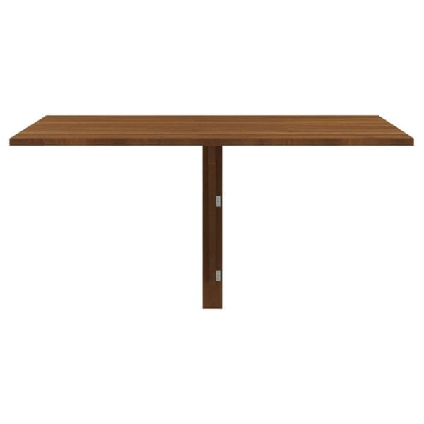 Berkfield Folding Wall Table Brown Oak 100x60x56 cm Engineered Wood