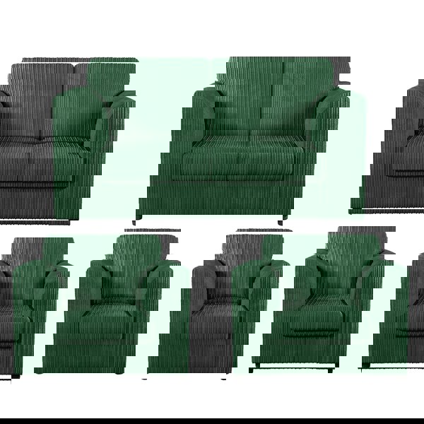 Furnishings For Less Luxor Jumbo Cord 2 Seater and 2 x Armchairs - Full Back
