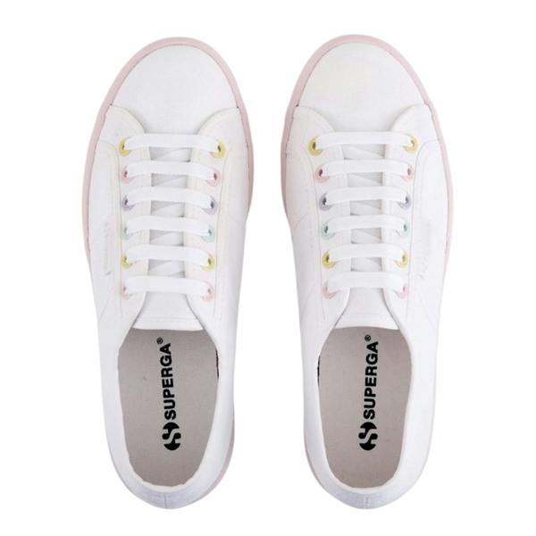 Superga Womens/Ladies 2790 Candy Trainers - White/Violet/Light Pink - 