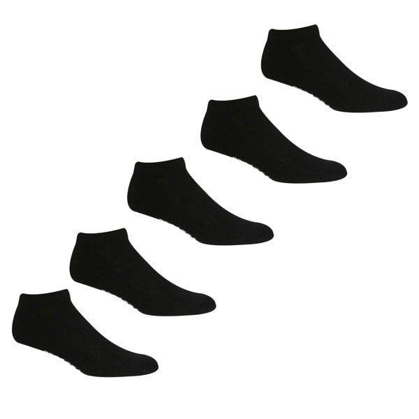 Regatta Unisex Adult Trainer Socks (Pack of 5) - Black