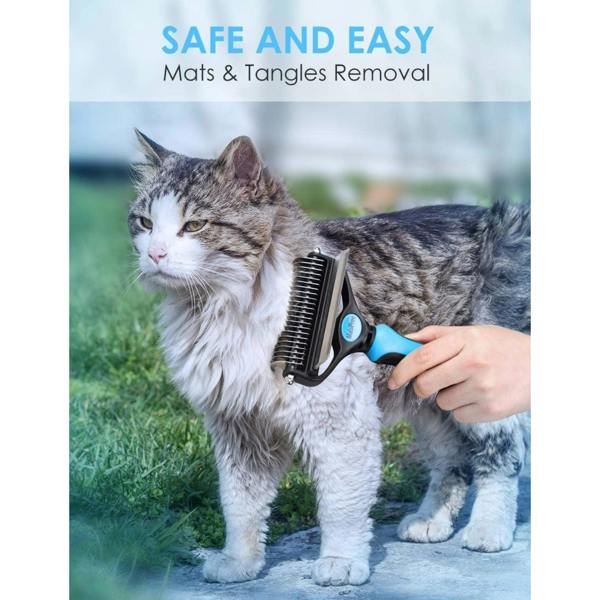 Dyzi Professional 2-Sided Dog & Cat Dematting Deshedding Brush