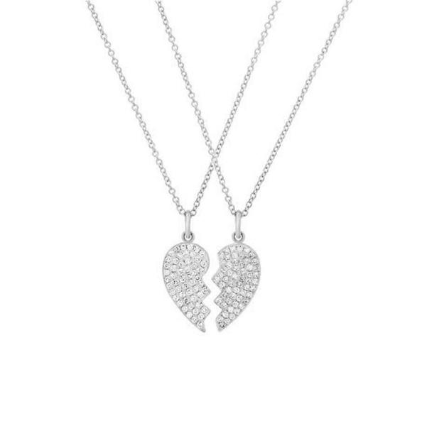Gold Trip Best Friends Heart Necklace Set