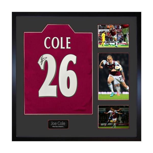 Joe Cole Signed West Ham Shirt Elite Frame