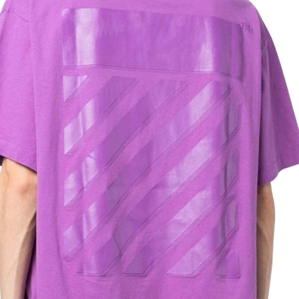 Off-White Diag Tab Oversized Fit Purple T-Shirt M