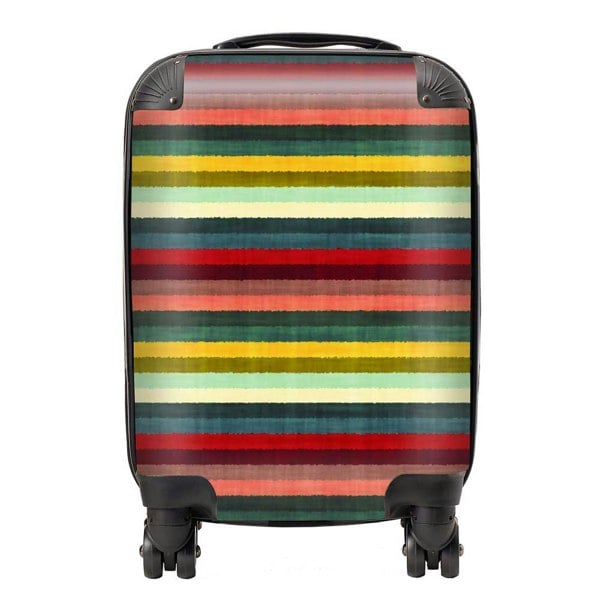 Warren Reed Multicolour Striped Brish Pattern Suitcase