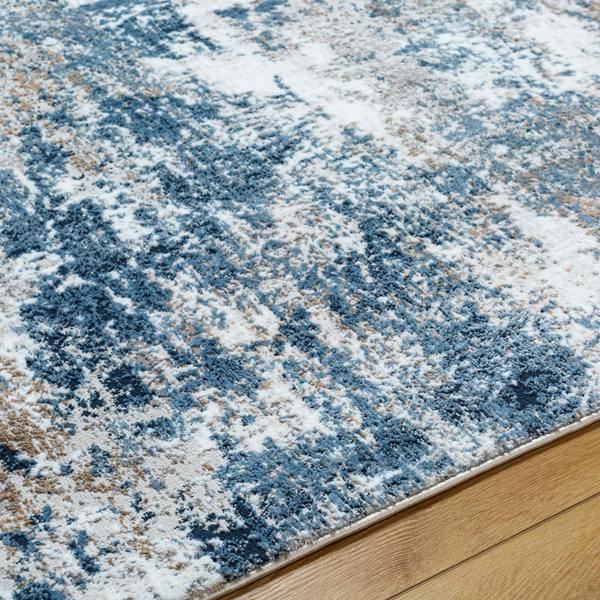 Livabliss Allegro-Abstract Blue Bleige Grey Modern Marble Rug
