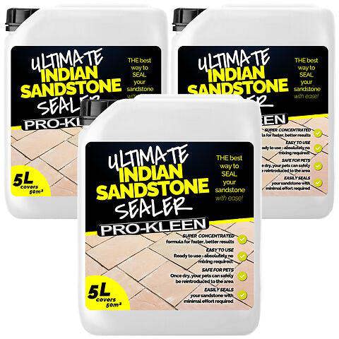 ProKleen Pro-Kleen Ultimate Indian Sandstone Sealer 15L - Protects Against Weathering, Stains, Oil & Grease