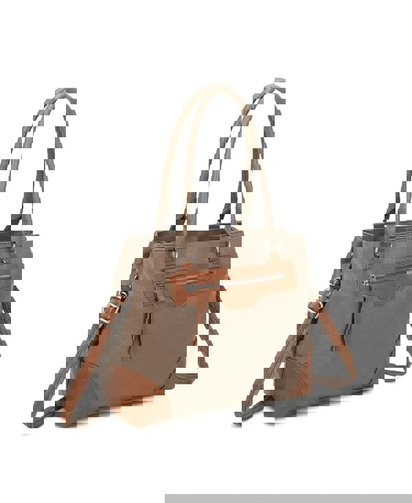 Kitise Structured Pebble Color Block Crossbody Shoulder Bag