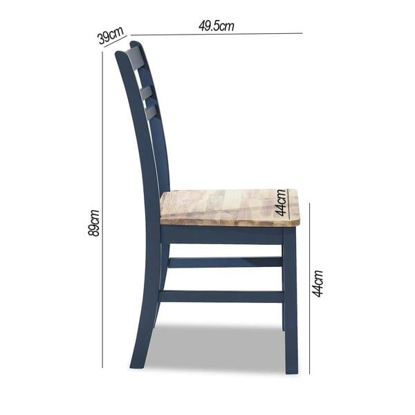 Statement Furniture Florence Wooden Chair Country Style with Acacia Wood Seat