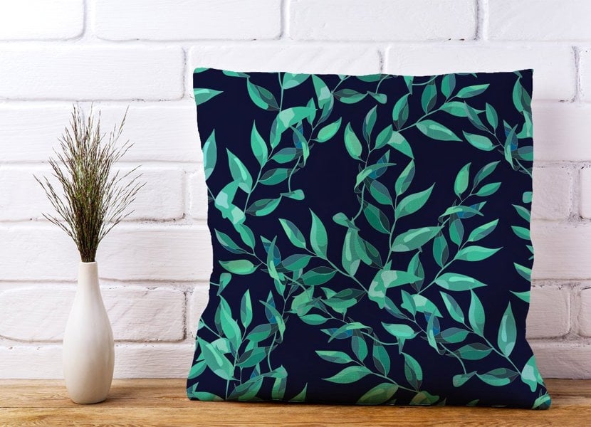 Warren Reed Delicate Green Foliage Cushions