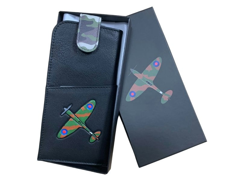 Mala Leather Spitfire Plane Leather Glasses Case – Wide Fit