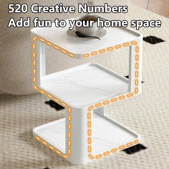 Havendro 3-Tier Geometric Creative Display Side Table Bedside Cabinet Space-Saving Design